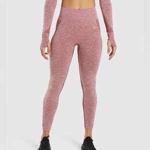 Gymshark Flex High Waisted Leggings Burgundy Marl (M)
